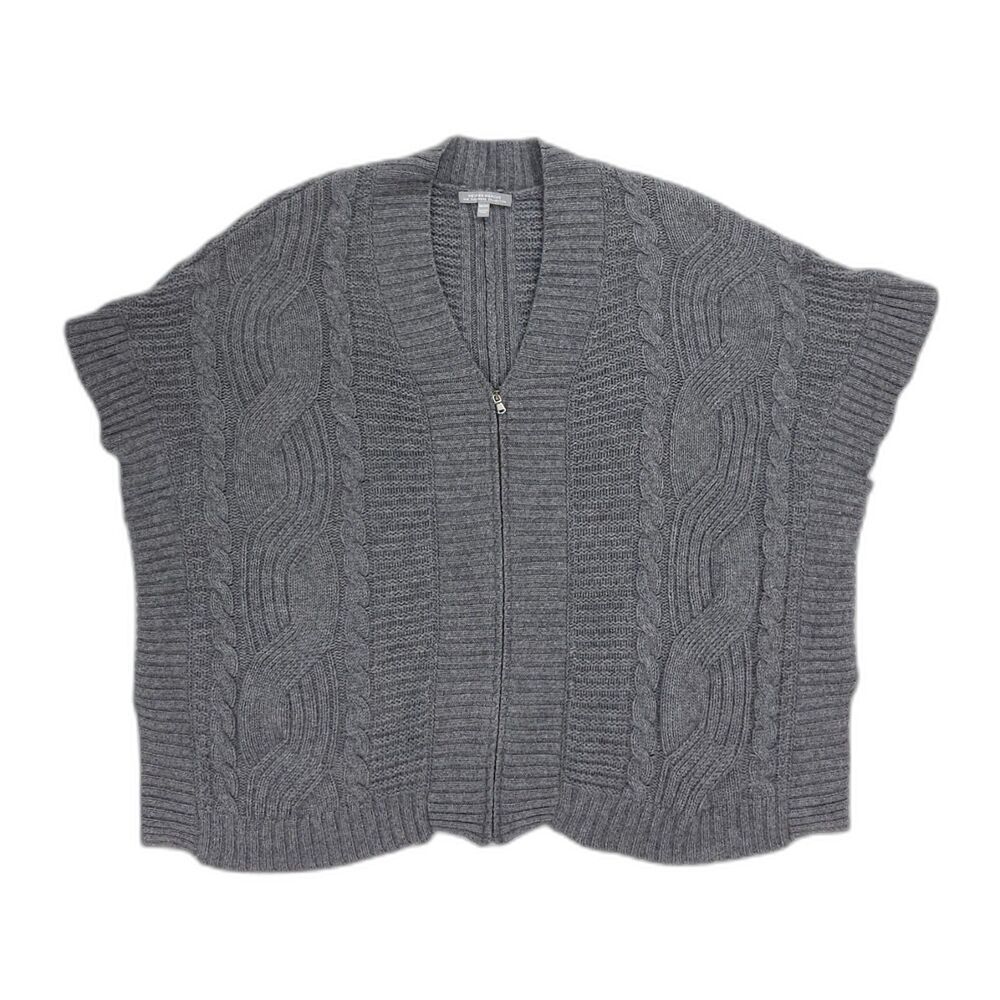 NEIMAN MARCUS 100% Cashmere Poncho Tunic Sweater Old Money Quiet Luxury Minimal